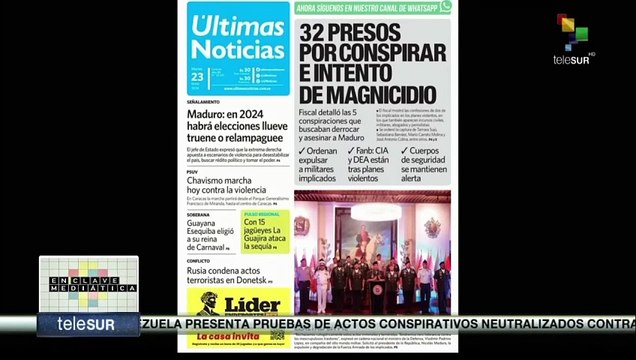 Enclave Mediática 23-1: Presidente venezolano denuncia a la extrema derecha por intentos de generar escenarios de violencia en la nación