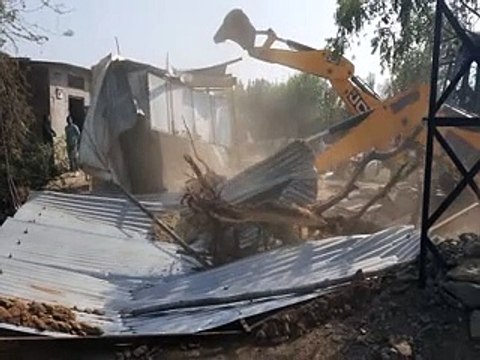 एनएच 148डी पर सात करोड़ की 15 बीघा भूमि को अतिक्रमण मुक्त कराया-video