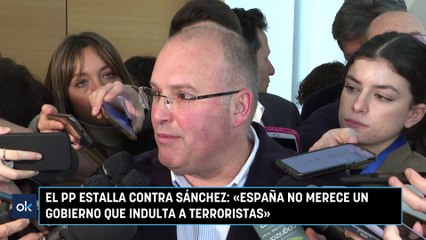 El PP estalla contra Sánchez «España no merece un gobierno que indulta a terroristas»