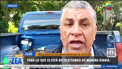 Basura inunda las calles de Jaltocán, Hidalgo