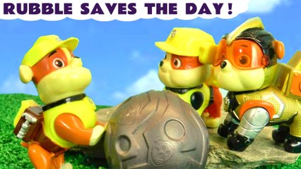 Paw Patrol Pup Rubble Saves The Day with Help from his Clone
