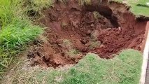 Chuvas provocam crateras em mais duas avenidas importantes de Umuarama
