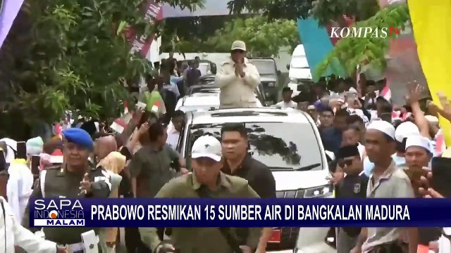 Prabowo Subianto Resmikan 15 Sumber Air Bersih di Bangkalan Madura