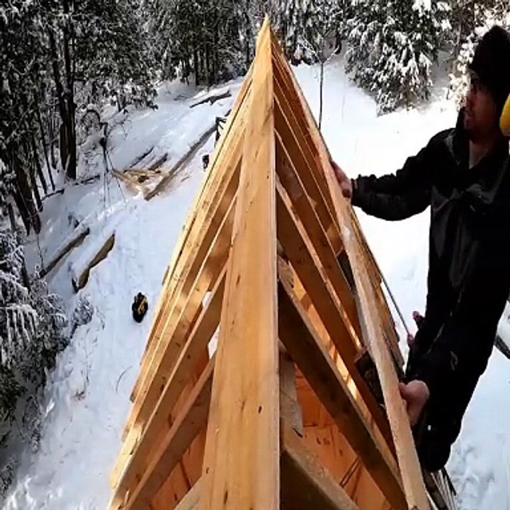 Pop-Up- Cabin Designed to be Built in a Single Day