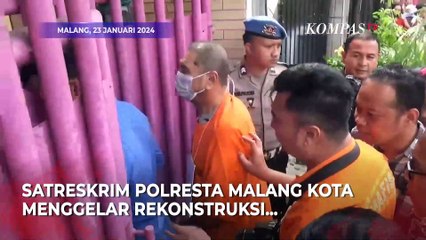 James Tersangka Suami Mutilasi Istri di Malang Disoraki Warga saat Rekonstruksi