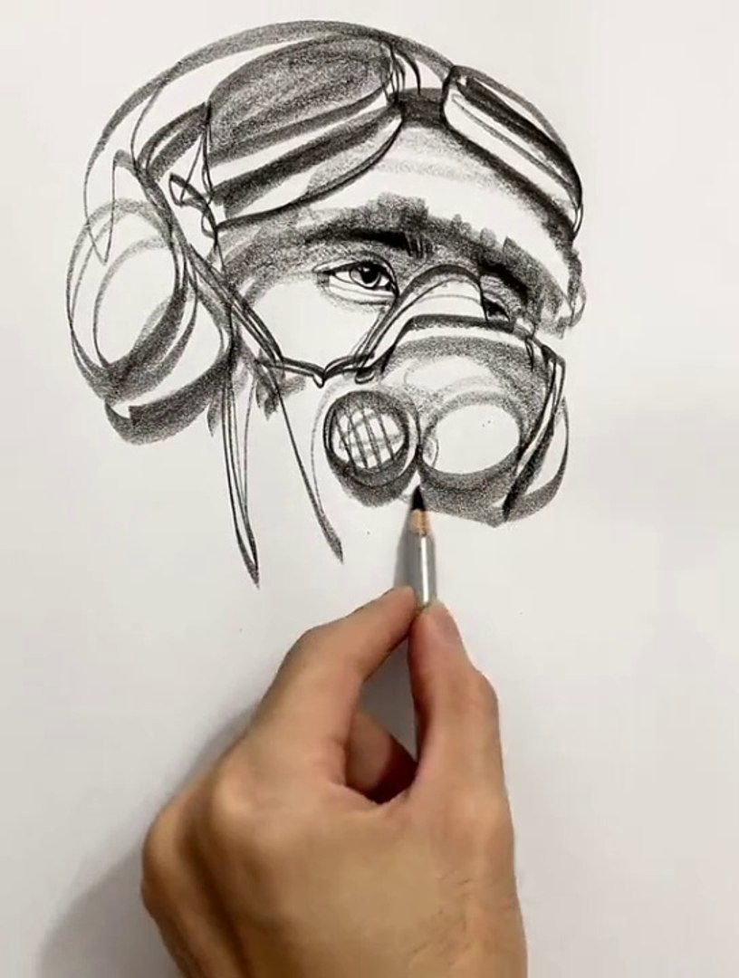 ⁣How to sketch drawing #pencil drawing #paintings #sketch