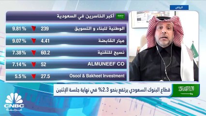 "تاسي" يعود للمنطقة الحمراء بضغط من قطاع البنوك