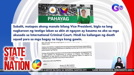 Mariing itinanggi ni Vice President Sara Duterte na may kinalaman siya sa Davao Death Squad | SONA