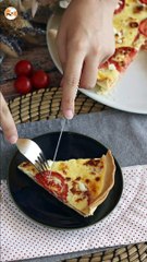 Quiche tomate feta végétarienne, parfait pour emporter en pique-nique!