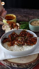 Champignons à la coréenne - shiitakés sauce gochujang