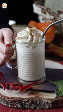 Pumpkin spice latte with homemade pumpkin spice syrup!