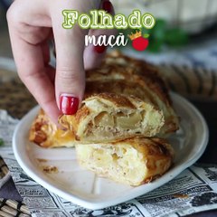 Folhado de maçã com creme de avelã