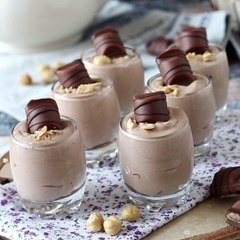 Copinhos de mousse nutella com kinder bueno, altamente irresistível