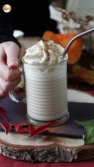 Pumpkin spice latte - café com leite e xarope de abóbora!