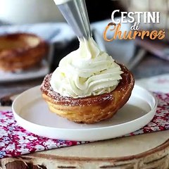 Churros al forno, i cestini per realizzare un dessert golosissimo!