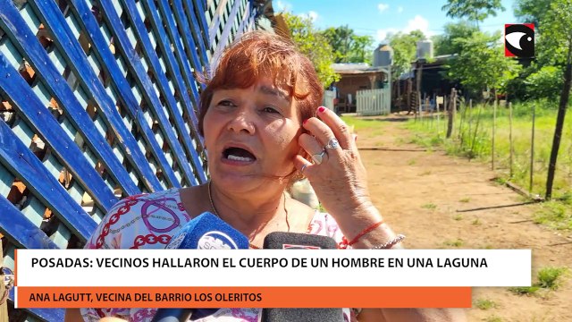 Posadas vecinos hallaron el cuerpo de un hombre en una laguna