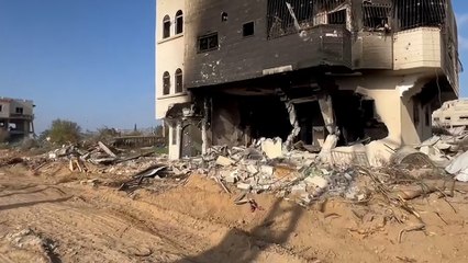 الدمار الذي خلفه الاحتلال الإسرائيلي خلال توغله البري في منطقة معن