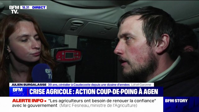 Les gens sont derrière nous parce qu'il y a un ras-le-bol général : La mobilisation des agriculteurs se poursuit sur l'autoroute A62 au niveau d'Agen (Lot-et-Garonne)