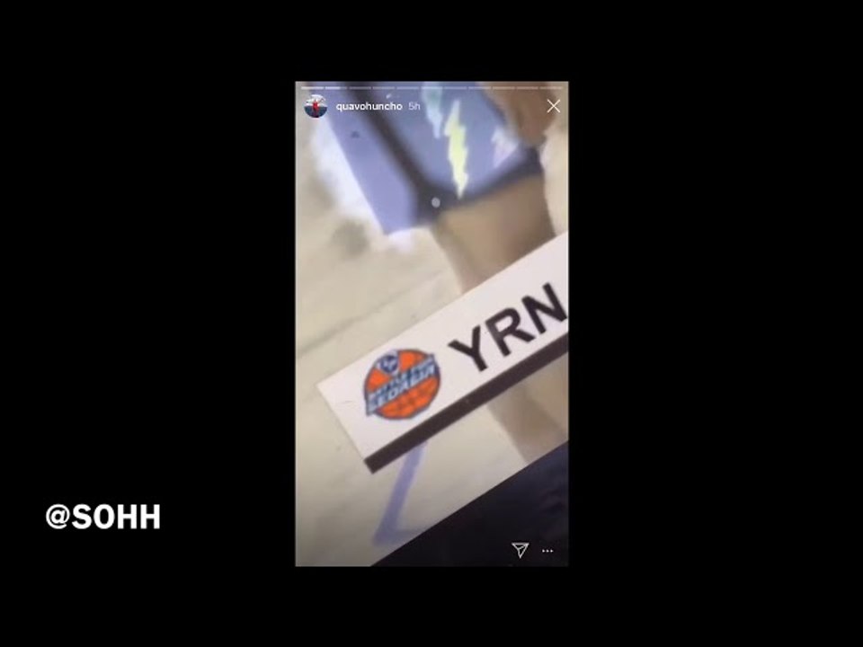 Quavo Watches His AAU Basketball Team From Germany
