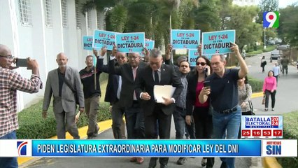 Piden a Abinader convocar legislatura extraordinaria para modificar Ley DNI| Primera Emisión SIN