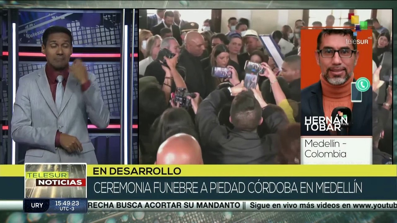 Colombia: Último adiós a Piedad Córdoba tiene lugar en funeraria San Vicente, de Medellín