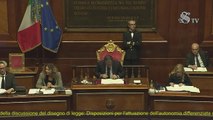 Autonomia, opposizione intona Inno di Mameli durante la votazione in Senato