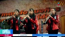 Entregan instrumentos musicales a niños de Tlalpujahua, Michoacán