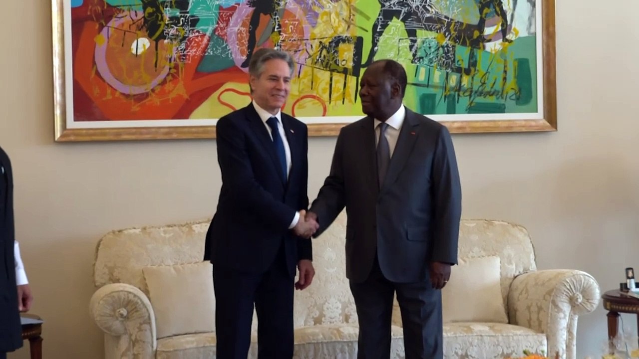 Le Président Alassane Ouattara échange avec Antony Blinken, Secrétaire d'Etat américain