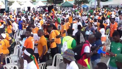 Can 2023 : Ambiance de match au "Village CAN" de la  RTI avec les supporters