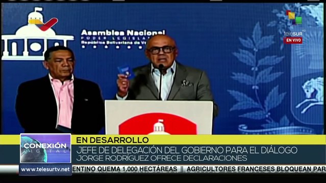 Jorge Rodríguez: Venezuela conformará la comisión de verificación y seguimiento de los Acuerdos de Barbados