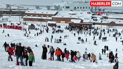 Bitlis'te El-Aman Hanı Kayak Merkezi'nde yoğunluk yaşandı