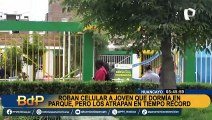 Huancayo: caen delincuentes que le robaron el celular a un hombre que estaba durmiendo en parque