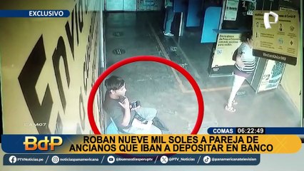 Comas: asaltan a pareja de ancianos cuando iba a depositar S/9 mil en agencia