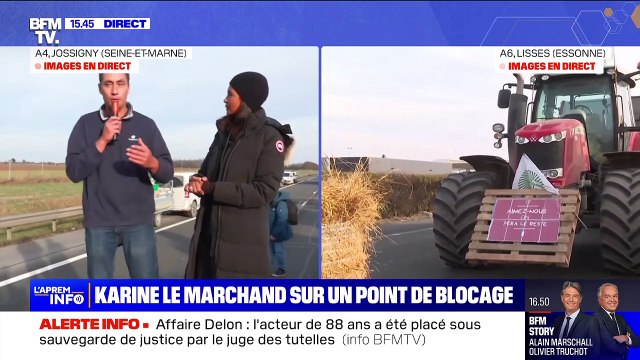 Il faut se battre ! : Karine Le Marchand débarque auprès des agriculteurs sur le blocage de l'A4, en Seine-et-Marne