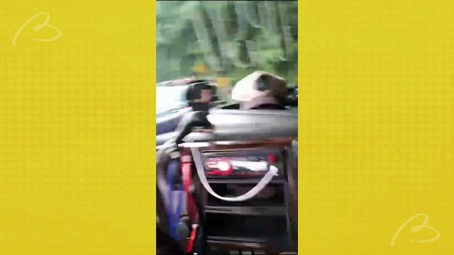 Caminhão com ácido sulfônico tomba, pega fogo e interdita rodovia que corta Serra Dona Francisca