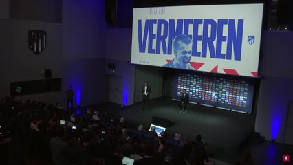 Vermeeren defiende el estilo de juego del Atleti en su presentación