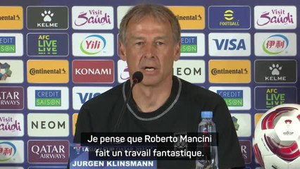 Corée du Sud - Klinsmann : "Mancini fait un travail fantastique"