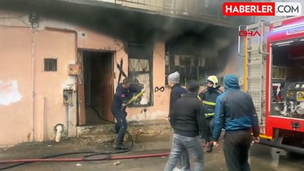 Bursa'da çıkan yangında mahsur kalan aile hastaneye kaldırıldı