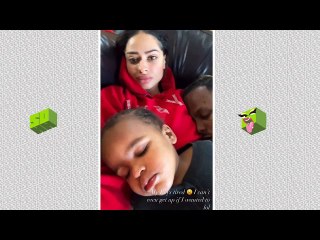 Tori Brixx Stuck On Couch With Rich The Kid + Their Son Sleeping On Her