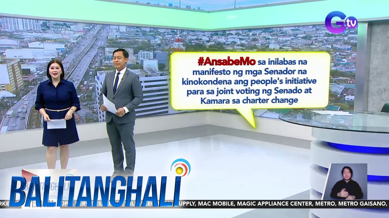 #AnsabeMo sa inilabas na manifesto ng mga Senador na kinokondena ang people's initiative para sa joint voting ng Senado at Kamara sa charter change | BT