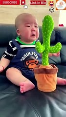 Cute baby & talking cactus _ funny babies funny moment #cutebaby #baby #shorts #funnyvideo