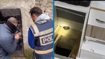 İzmir'de firari hükümlünün evinde, saklanmak için tünel kazdığı ortaya çıktı