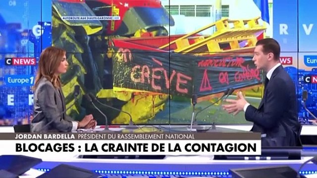 Colère des agriculteurs :«C'est le cri de la France qui ne veut pas mourir», juge Jordan Bardella