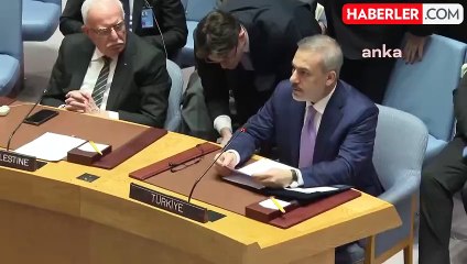 Dışişleri Bakanı Hakan Fidan, BM Güvenlik Konseyi'nde İsrail'e çağrıda bulundu