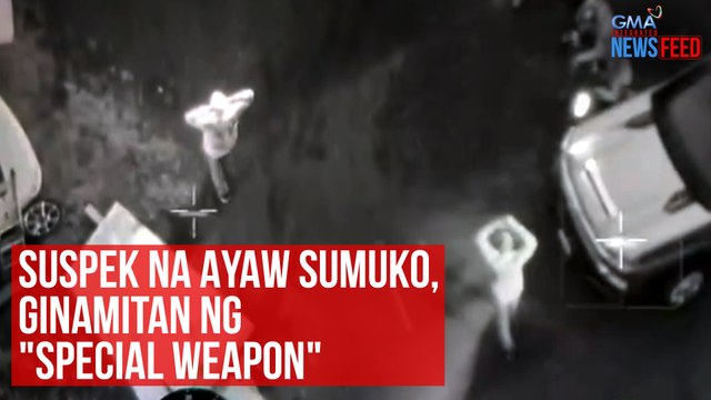 Suspek na ayaw sumuko, ginamitan ng special weapon | GMA Integrated Newsfeed