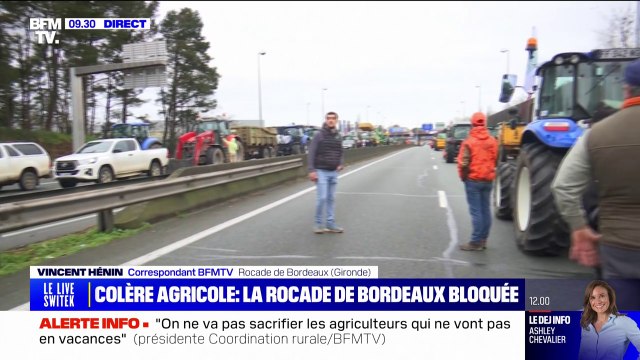 Les images des 200 tracteurs paralysant la rocade de Bordeaux