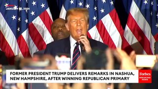 BREAKING NEWS- Trump Delivers Victory Address After Winning Republican New Hampshire Primary