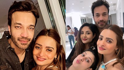 BB17: Vicky Jain After Eviction Private Party With Sana Raees Khan, Isha Malviya, Inside Photo...