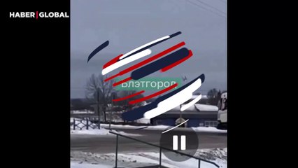 Rusya'da düşen uçak bomba gibi böyle patladı! İşte o anlar...