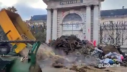 estrume, protesto agricultores, frança